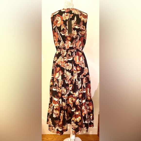 Kobi Halperin Alice Flora Hammered Satin Dress - Picture 4 of 6